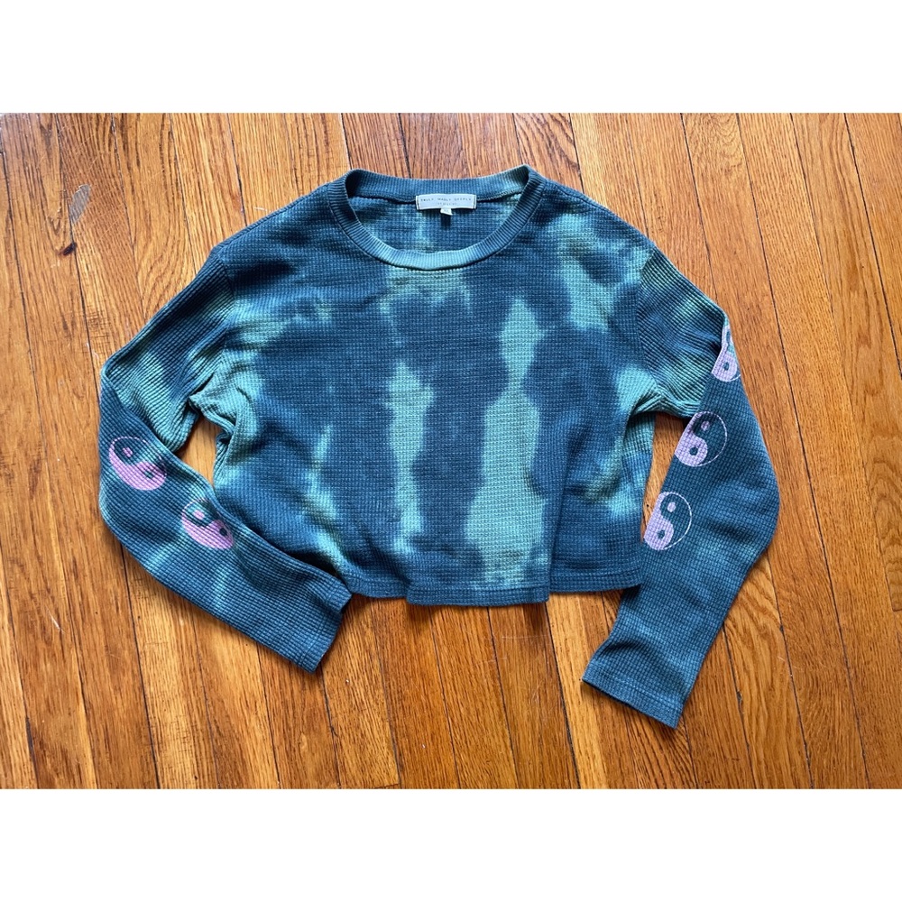 Ying Yang Tie Dye Thermal Crop Top